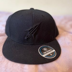 Florida State University -FSU- Black on Black Fitted "Spear" Hat